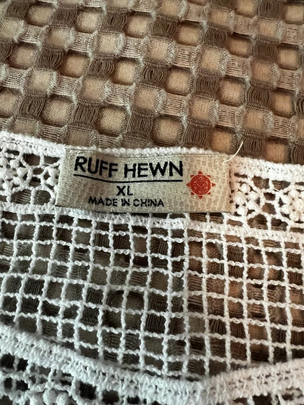 Ruff Hewn Cream Lace Top Size XL - Picture 3 of 3